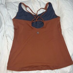 Prana Brown Yoga Strappy Tank Top